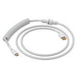 Glorious - Coiled USB-C Artisan Braided Keyboard Cable for Mechanical Gaming Keyboards - Ghost White Product Image