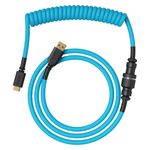 Glorious - Coiled USB-C Artisan Braided Keyboard Cable for Mechanical Gaming Keyboards - Electric Blue Product Image