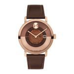 Unisex BOLD Evolution 2.0 Brown Leather Strap Watch Brown Skeleton Dial Product Image