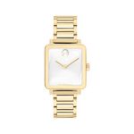 Ladies BOLD Evolution 2.0 Gold-Tone Stainless Steel Square Watch White Dial Product Image