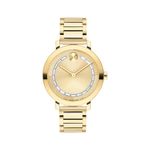 Ladies BOLD Evolution 2.0 Gold-Tone Crystal Stainless Steel Watch Gold Dial Product Image