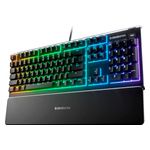 SteelSeries - Apex 3 Full Size Wired Membrane Whisper Quiet Switch Gaming Keyboard with 10 zone RGB Backlighting - Black Product Image