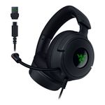 Razer - Kraken V4 X Wired Over-the-Ear Gaming Headset for PC, Mac, Playstation, Nintendo Switch, Steam Deck, Mobile, and Tablet - Black Product Image