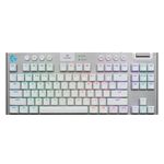Logitech - G915 X LIGHTSPEED TKL Wireless Mechanical GL Brown Tactile Switch Gaming Keyboard for PC/Mac with RGB Backlighting - White Product Image