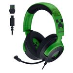 Razer - Kraken V4 X Wired Over-the-Ear Gaming Headset for PC, Mac, Playstation, Nintendo Switch, Steam Deck, Mobile, and Tablet - Minecraft Edition Product Image