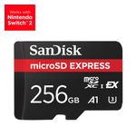 SanDisk - Express 256GB microSD PCIe 3.1 NVMe UHS-I Memory Card works with Nintendo Switch 2 Product Image