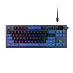 GAMDIAS - HERMES E7 TKL Wired Mechanical Red Switch Gaming Keyboard - Black and Blue Product Image