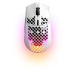 SteelSeries - Aerox 3 Super Light Honeycomb Wireless RGB Optical Gaming Mouse - Wireless - Snow Product Image