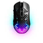 SteelSeries - Aerox 9 Wireless Ultra Lightweight Honeycomb Water Resistant RGB Optical Gaming Mouse With 18 Programmable Buttons - Wireless - Black Product Image