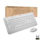 Logitech - Signature MK650 Combo for Business Full-size Wireless Keyboard and Mouse Bundle with Secure Logi Bolt Receiver - Off-White Product Image