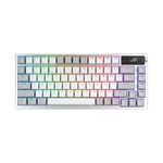 ASUS - ROG Azoth 75% Wireless Mechanical Gaming Keyboard with Hot-Swappable ROG NX Snow Switches and OLED Display - White Product Image