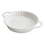 9" Round Stoneware Pie Dish White Product Image