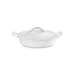 3.25qt Modern Heritage Cast Iron Round Braiser Matte White Product Image