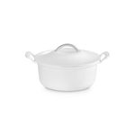 5qt Modern Heritage Cast Iron Round Oven Matte White Product Image