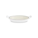1.75qt Modern Heritage Cast Iron Oval Gratin Matte White Product Image