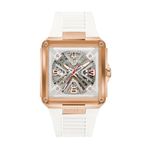 Mens Series X Marc Anthony Automatic White HNBR Rubber Strap Watch White Dial Product Image