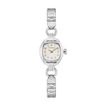 Ladies Classic Cocktail Silver-Tone Stainless Steel Watch Silver Dial Product Image