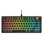 Glorious - GMBK 75% Wired Membrane Gaming Keyboard with Swappable MX-Compatible Keycaps - Black Product Image