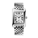 Ladies Classic CARREE Silver-Tone Stainless Steel Watch Silver Dial Product Image