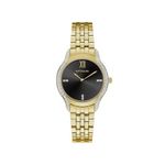Ladies Black Tie Diamond & Gold-Tone Stainless Steel Watch Black Dial Product Image