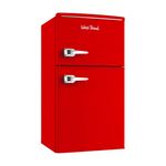 3.1 Cubic Feet Retro Compact Two Door Refrigerator Red Product Image