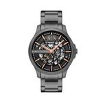 Mens Hampton Chronograph Black Stainless Steel Watch Black Dial Product Image