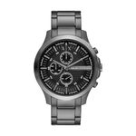 Mens Hampton Chronograph Gunmetal Stainless Steel Watch Black Dial Product Image