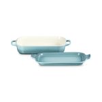 2.75qt Stoneware Rectangular Dish w/ Platter Lid, Sea Salt Product Image