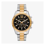 Mens Lexington Chronograph Two-Tone Stainless Steel Watch Black Dial Product Image