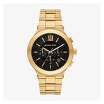 Mens Oversized Billie Chronograph Gold-Tone Stainless Steel Watch Black Dial Product Image