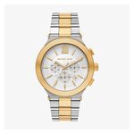 Mens Oversized Billie Chronograph Two-Tone Stainless Steel Watch Silver Dial Product Image