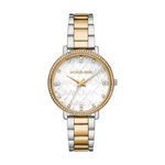 Ladies Pyper Quartz Crystal Two-Tone Stainless Steel Watch White Dial Product Image