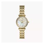 Ladies Carlie Mini Gold-Tone Stainless Steel Watch, White Mother-of-Pearl Dial Product Image