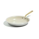 12" CeramiClad 2.0 Non Stick Frying Pan, Sand w/ Antique Brass Handle Product Image