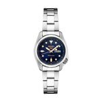 Ladies Seiko 5 Sports Automatic Silver-Tone Stainless Steel Watch Blue Dial Product Image
