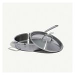 3.5qt Stainless Clad Saute Pan w/ Lid Stainless Handles Product Image