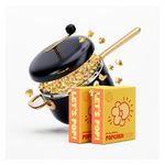 6qt Stovetop Popcorn Popper w/ Popcorn Kits Black & Gold Product Image