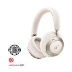 soundcore Space One Pro FlexiCurve Over-Ear Headphones Cream White Product Image