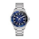 Mens Marine Star Series B Automatic Blue & Silver SS Watch Blue & Black Dial Product Image