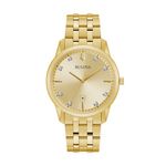 Mens Sutton Gold-Tone Stainless Steel Watch Champagne Dial Product Image