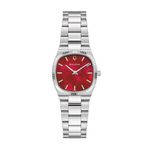 Ladies Super Seville Mini Silver-Tone Stainless Steel Watch Red Mother-of-Pearl Product Image