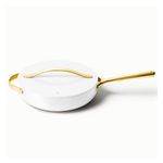 3qt Iconics Nonstick Ceramic Saute Pan w/ Lid, White/Gold Product Image