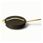 3qt Iconics Nonstick Ceramic Saute Pan w/ Lid, Black/Gold Product Image
