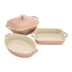 4pc Mixed Baking Dish Set Light Pink Product Image