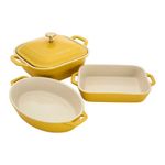 4pc Mixed Baking Dish Set Citron Product Image
