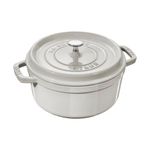 4qt Cast Iron Round Dutch Oven White Truffle Product Image