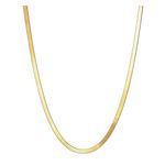Herringbone Chain Necklace - 16" Long Gold Product Image