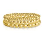 Vermeil Bead Bracelet Set Gold Product Image