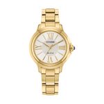 Ladies Citizen L Ceci Eco-Drive Gold-Tone Stainless Steel Watch White Dial Product Image