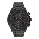 Mens Ecosphere Eco-Drive Black Ion-Plated Stainless Steel Watch Black Dial Product Image